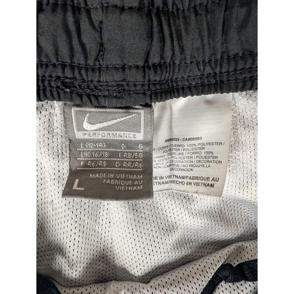 Nike Performance Mens Running Shorts Black Grey Mesh Side Stripe RN56323 L
